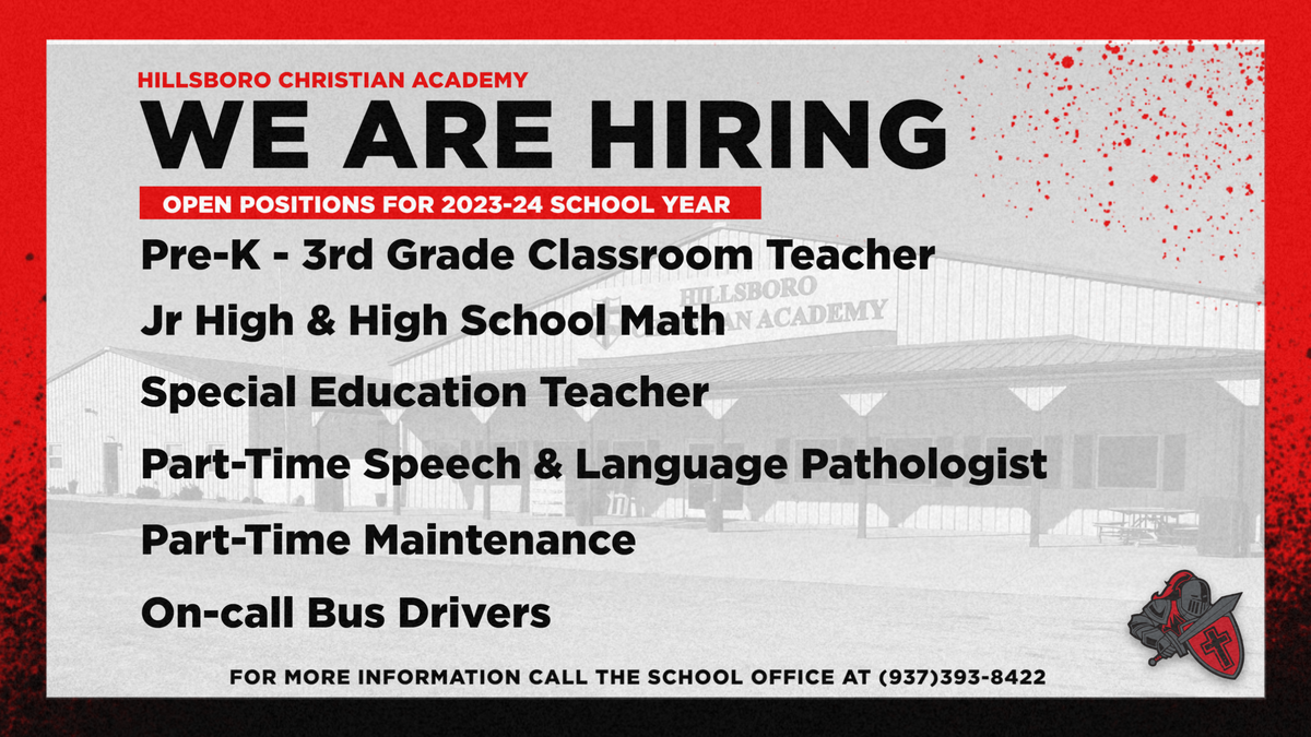 Employment Hillsboro Christian Academy